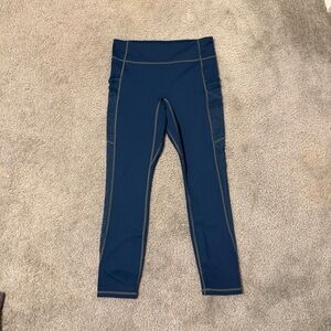 Fabletics Motion365 Navy Blue Leggings with Pockets